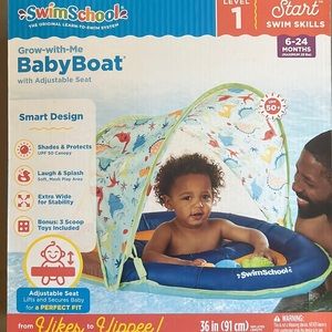 SwimSchool Infant Baby Pool Floats, Free Swimming, Super Ages 6-24 Months